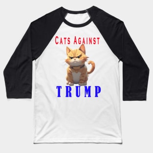 Cats Against Trump Baseball T-Shirt